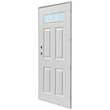 Outswing Entry Door with 4 Lite Window