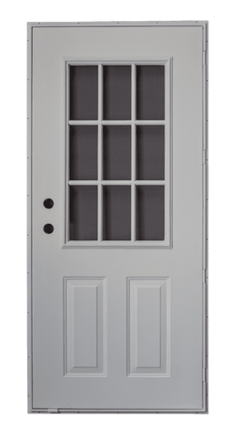 Outswing Entry Door with 9 Lite Window