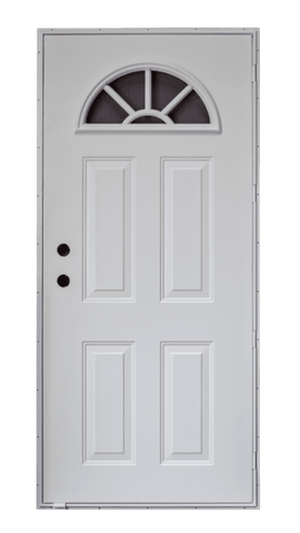 Outswing Entry Door with Sunburst Window