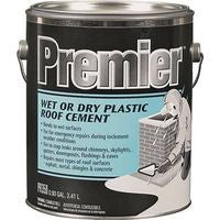 Roof Cement - Plastic - Black, Wet or Dry, 1 Gallon