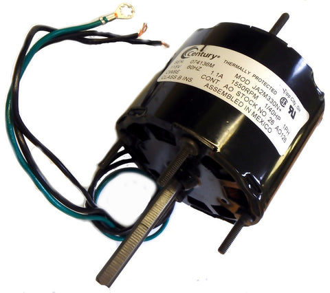 3.3" Vent Motor; 1/40 HP, 1550 RPM, CW, OAO