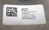Blower Wheel, 10-1/2" x 8", 1/2" Bore, CW, 667037R, 10-8 DD