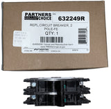 60 Amp Circuit Breaker, Square-D Nordyne Nortek 632249R, 1034963R, Two Pole