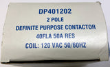 Contactor, 2 Pole, 24V, 40FLA, 50FLA RES, DP401202