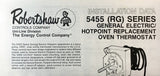 Electric Range Thermostat, Robertshaw, 5455-209