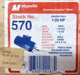 Dual Voltage Motor; 115/230, 3000 RPM, 1/20 HP, 570