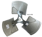 Fan Blade, 18", 1/2" Hub, 3-Blade, CW Rotation Air Discharge Side