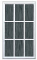 6 Panel Steel Entry Door with 9 Lite Window